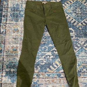 Banana Republic Cargo Green Skinny Jean w/ Gold